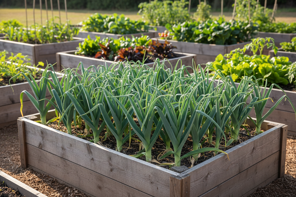 American Flag Leek — Raised Bed