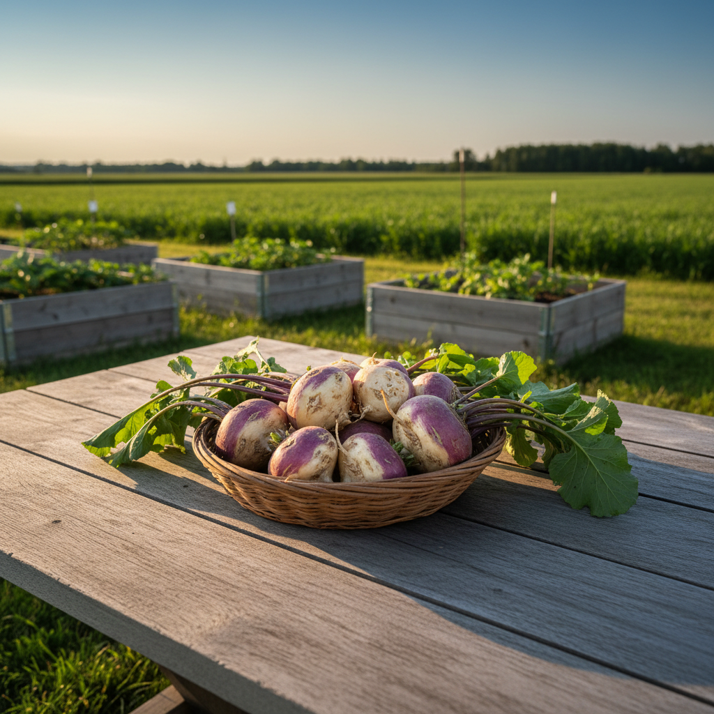 American Purple Top rutabaga harvest