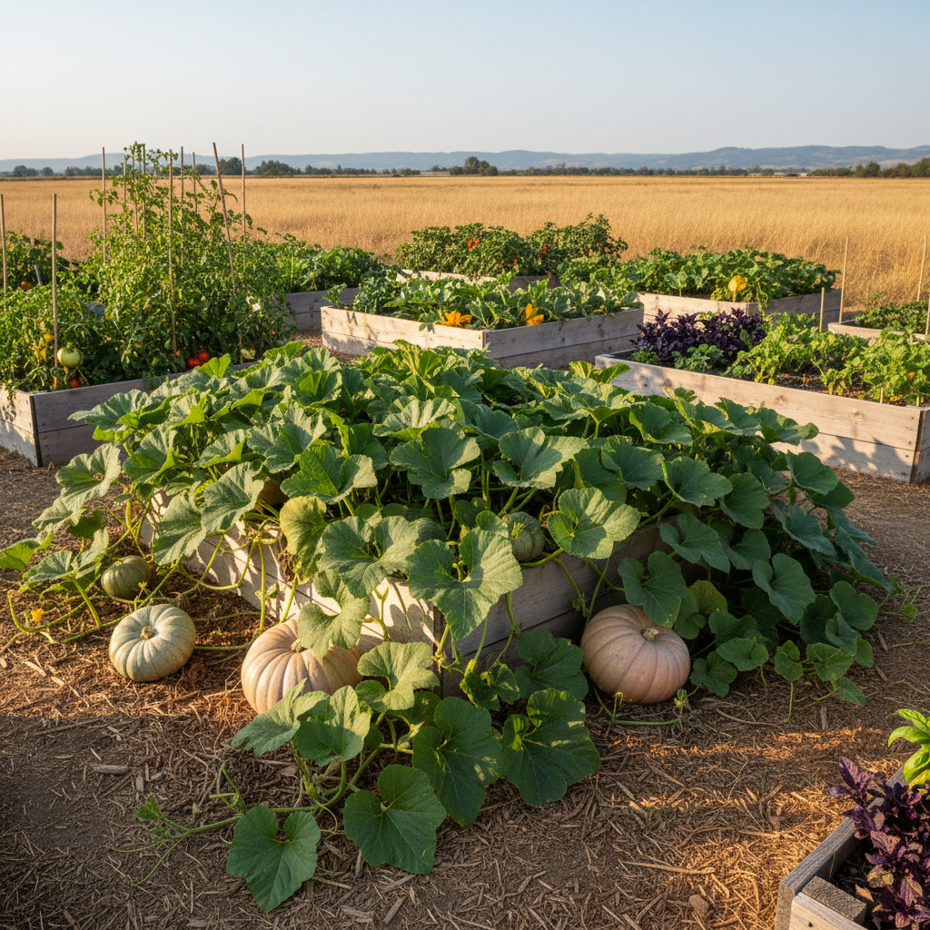 Amish Pie Pumpkin Growing Shot