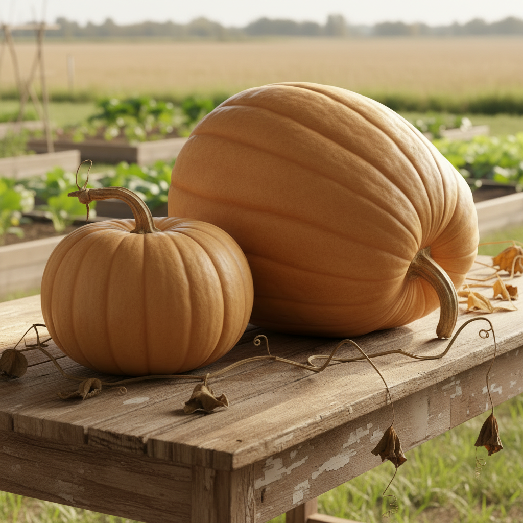 Amish Pie Pumpkin Harvest Shot - Outdoor