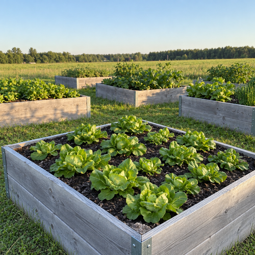 Bibb lettuce growing