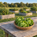 Bibb lettuce harvest