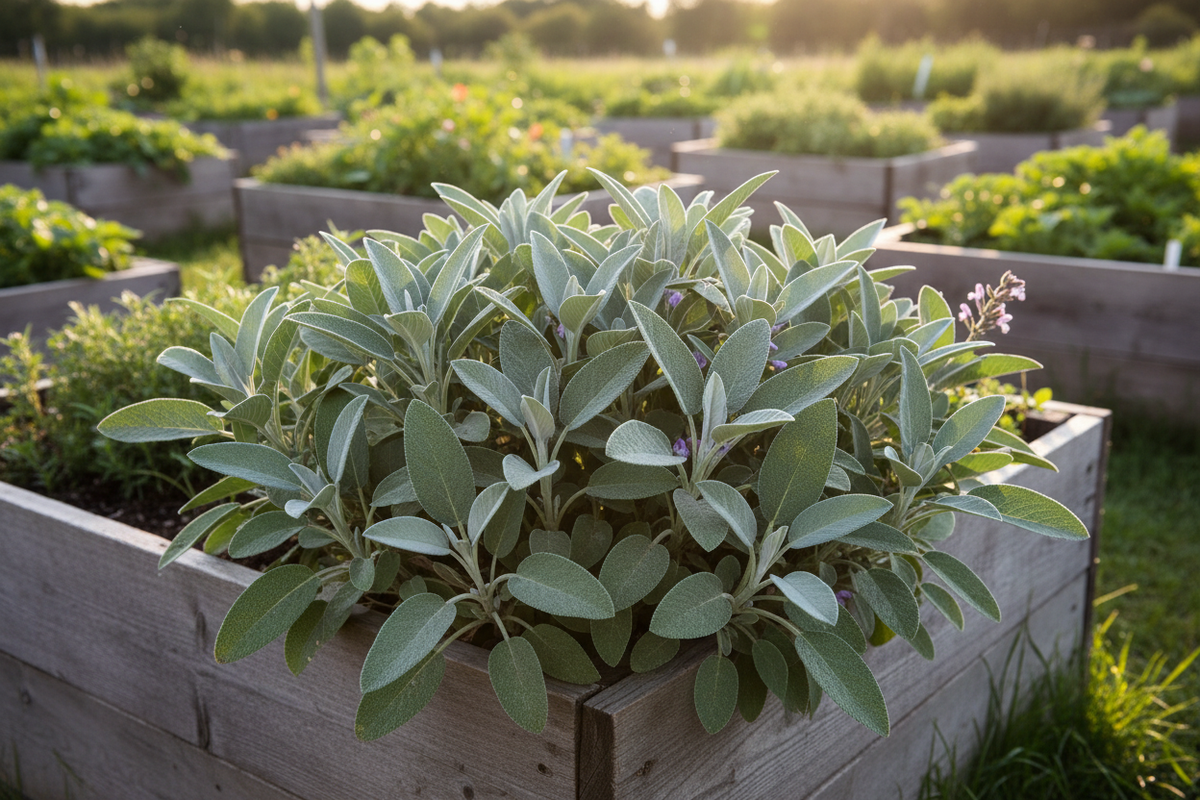 Broad Leaf Sage Raised Bed