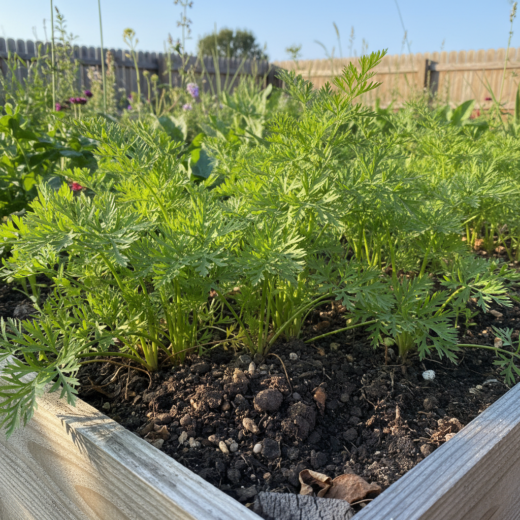 Danvers 126 carrots growing in garden