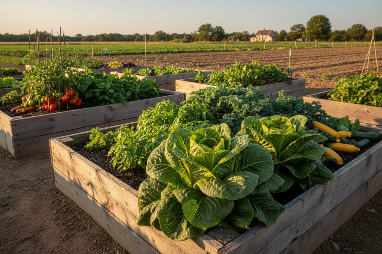 Giant Caesar Lettuce Raised Bed