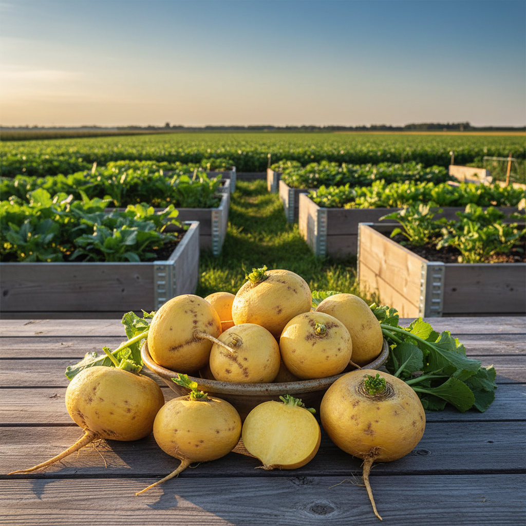 Gold Ball Turnip harvest image
