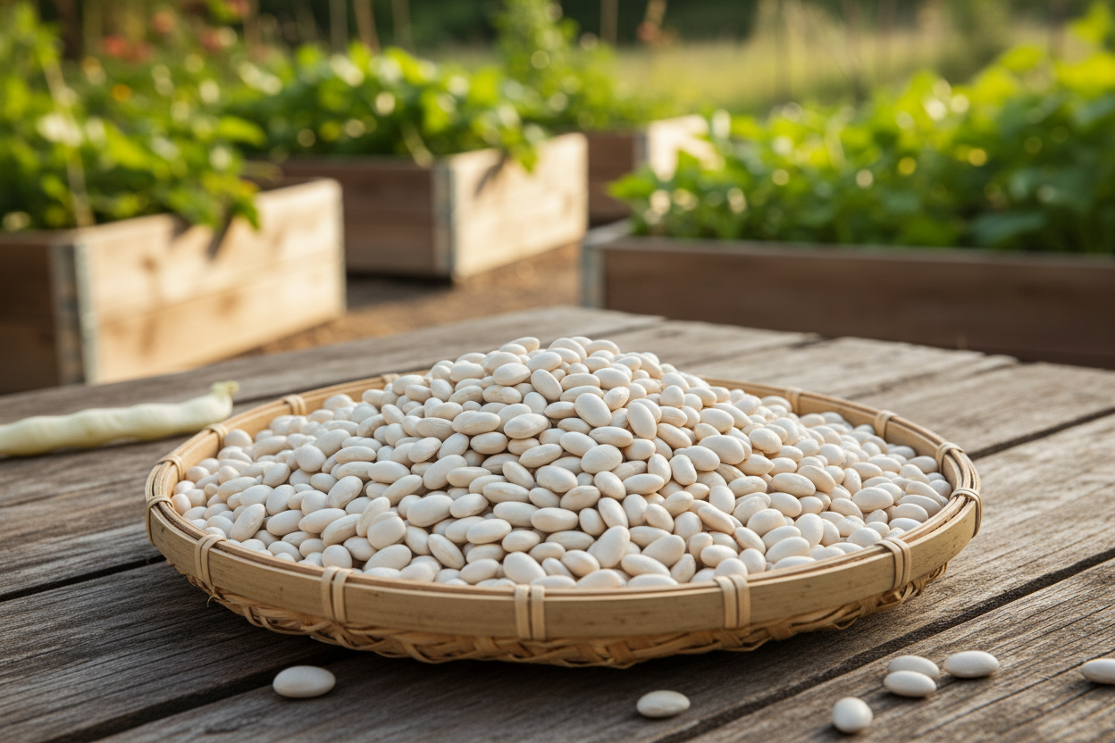 Henderson Bush Lima Bean Harvest Basket