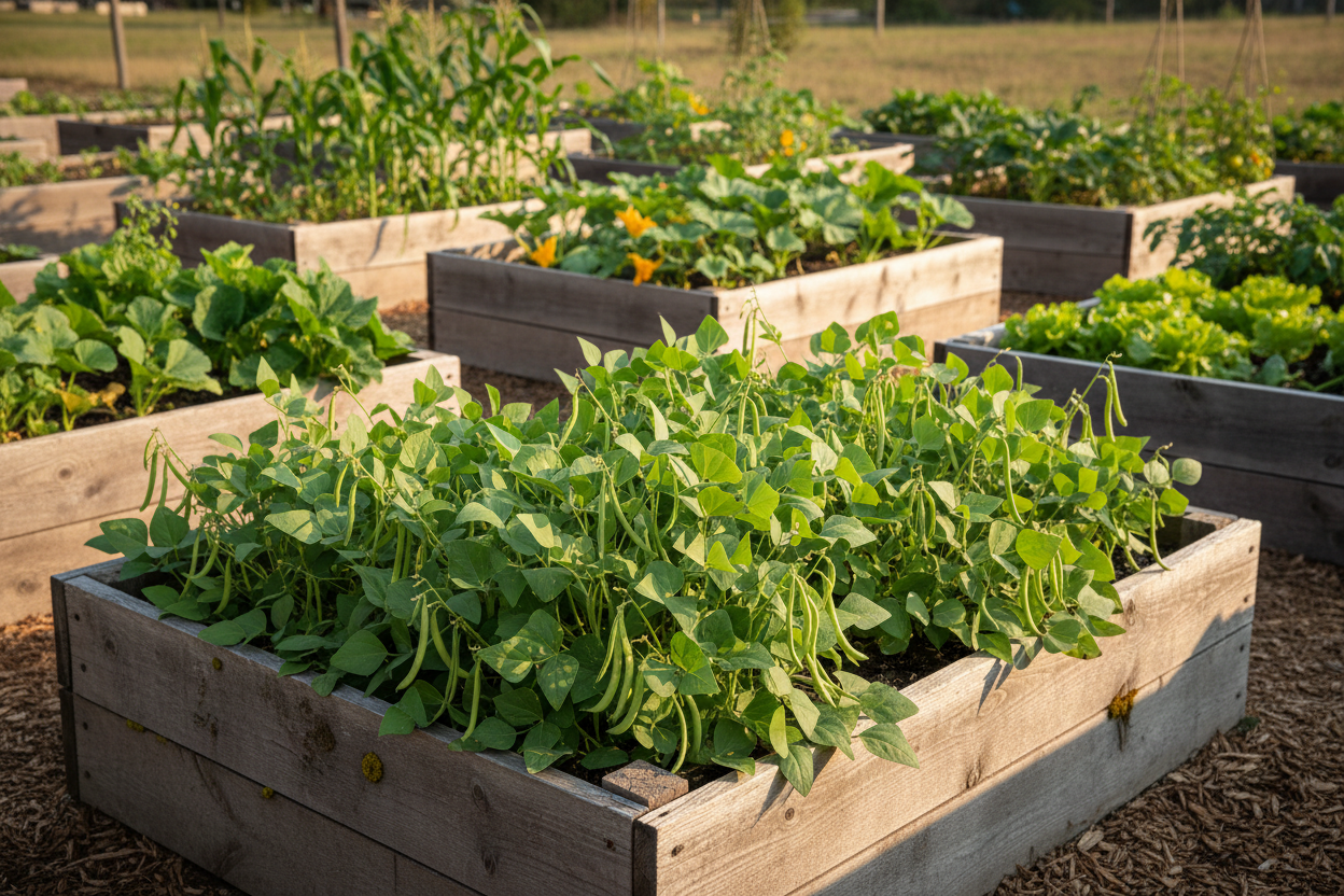 Henderson Bush Lima Bean Raised Bed