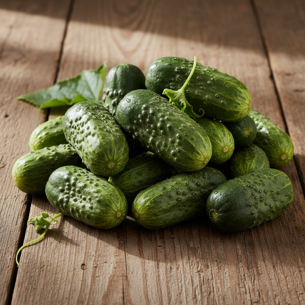Homemade Pickles harvested