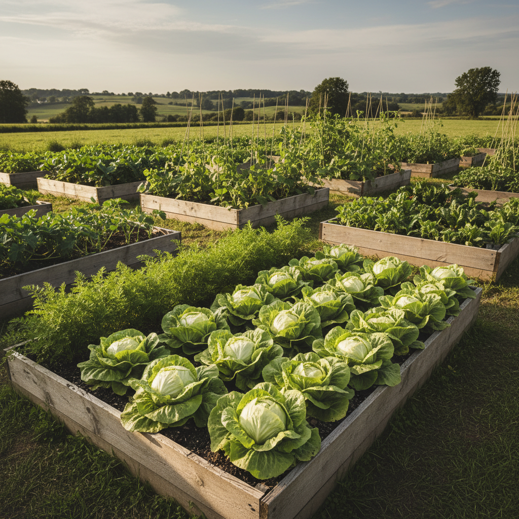Iceberg Lettuce Growing Shot