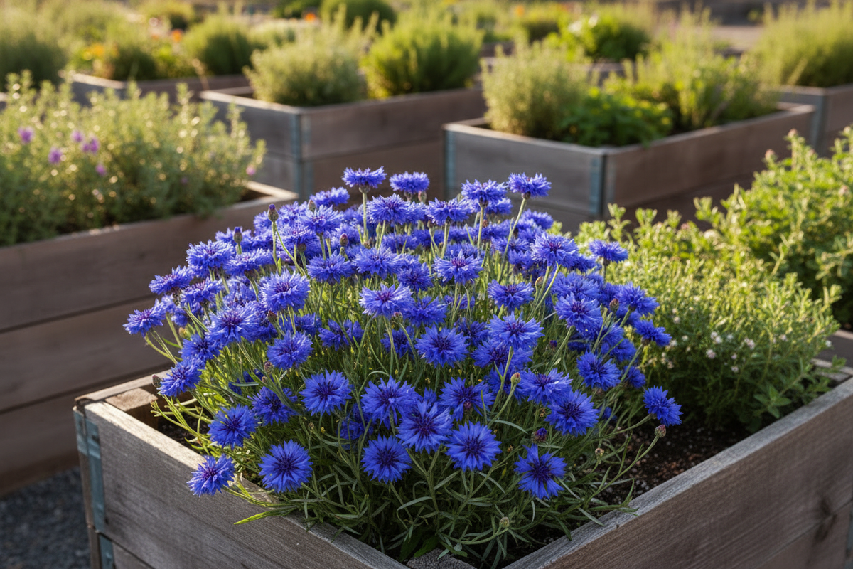 Jubilee Gem Bachelor Button Raised Bed