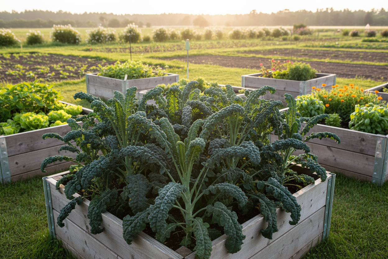 Lacinato Kale Garden Scene