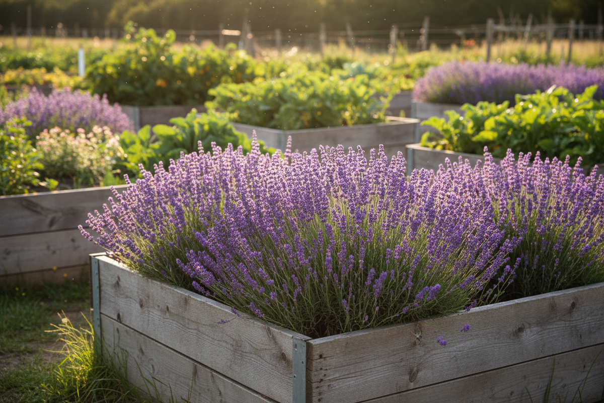 Lavender Munstead Raised Bed