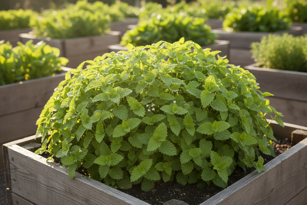 Lemon Balm Raised Bed