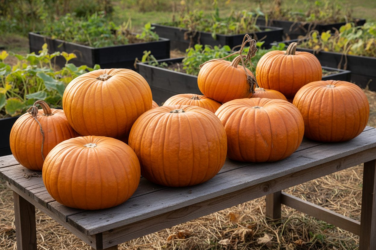 Mammoth Gold Pumpkin Display