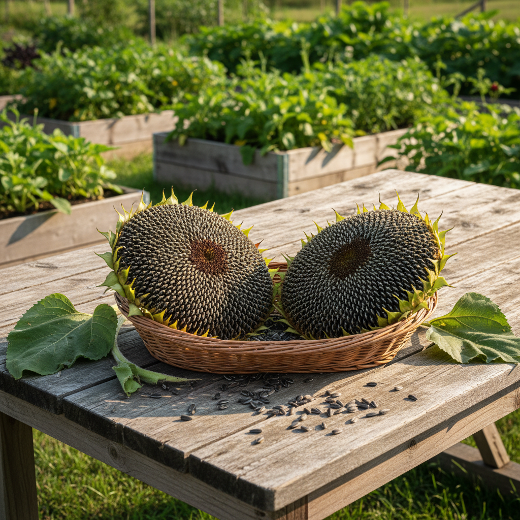 Mammoth Russian Sunflower harvest image