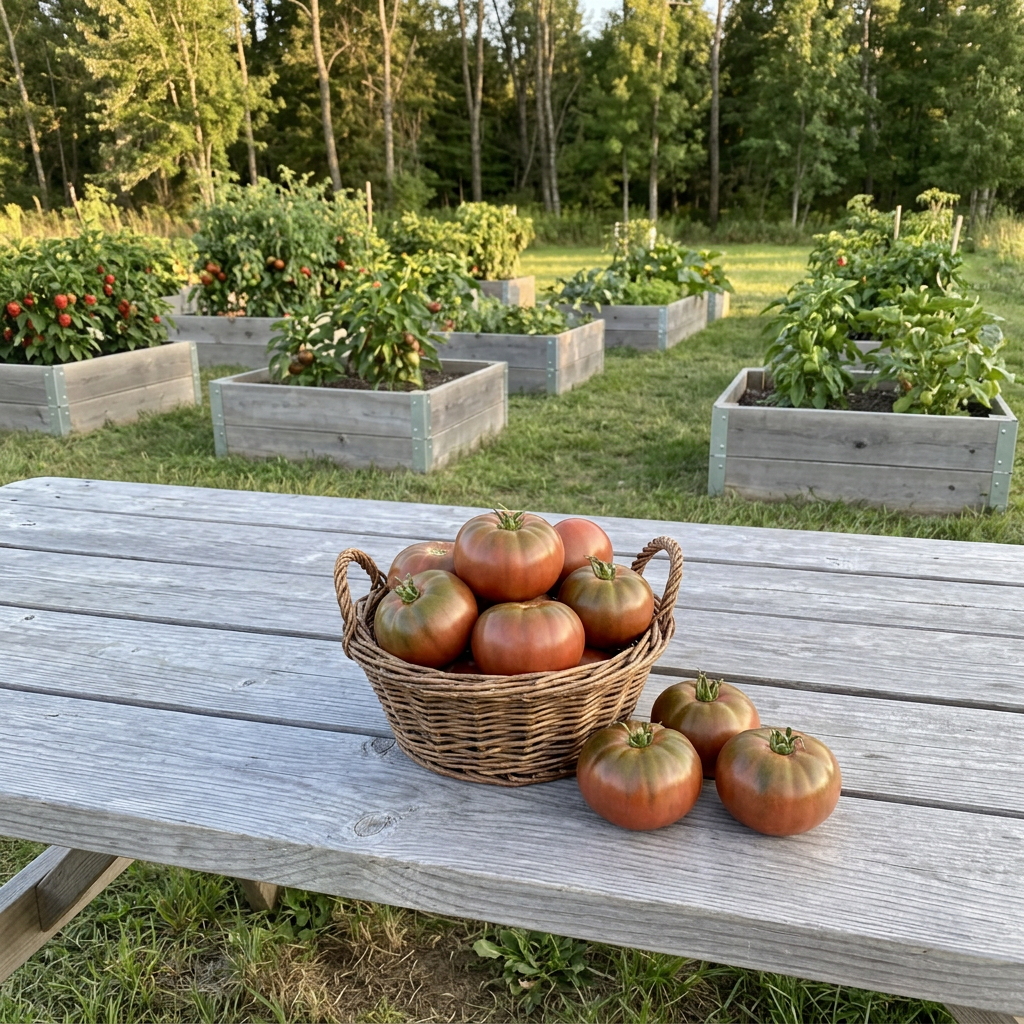 Paul Robeson tomato harvest
