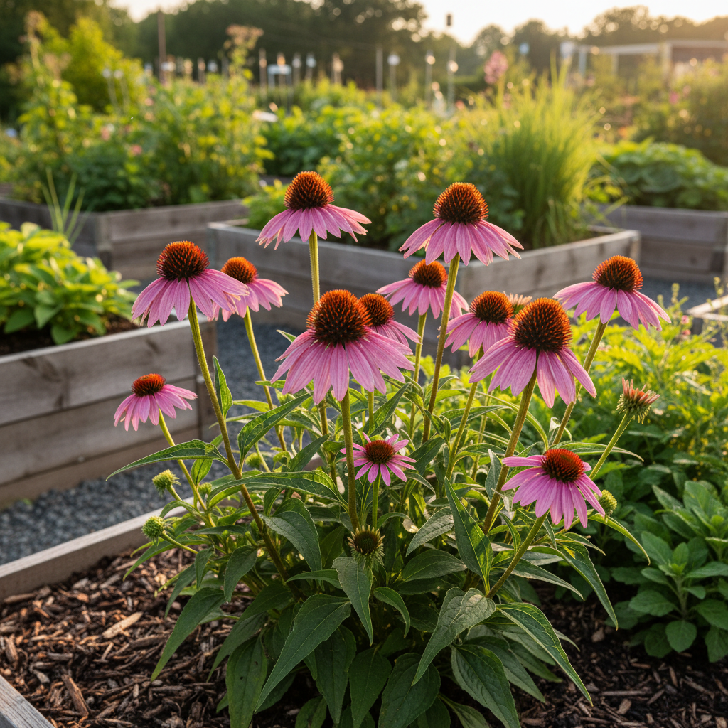 Purple Coneflower Raised Bed