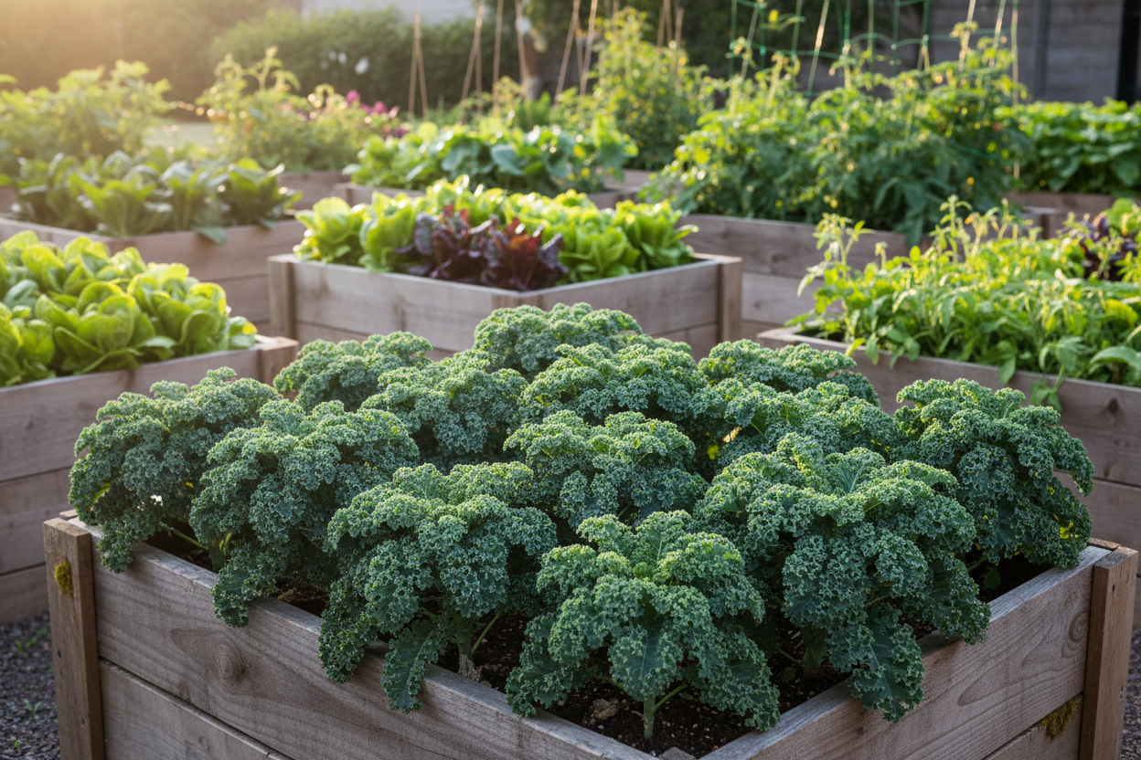 Raised Bed Growing Scene