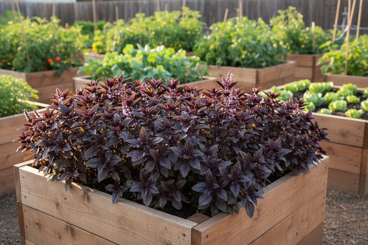 Red Rubin Basil Raised Bed