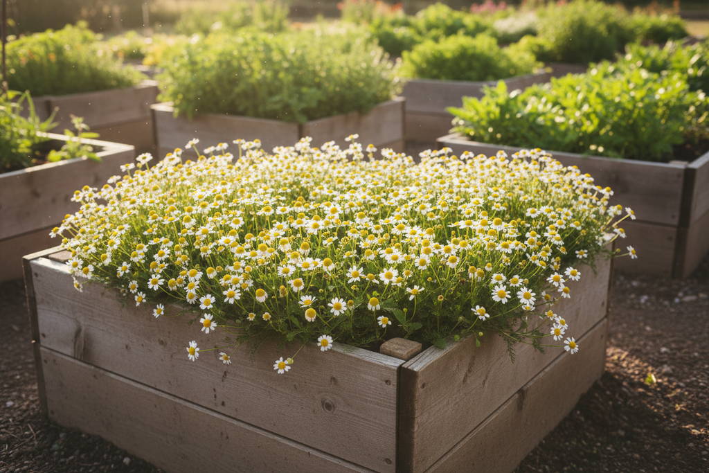 Roman Chamomile Raised Bed