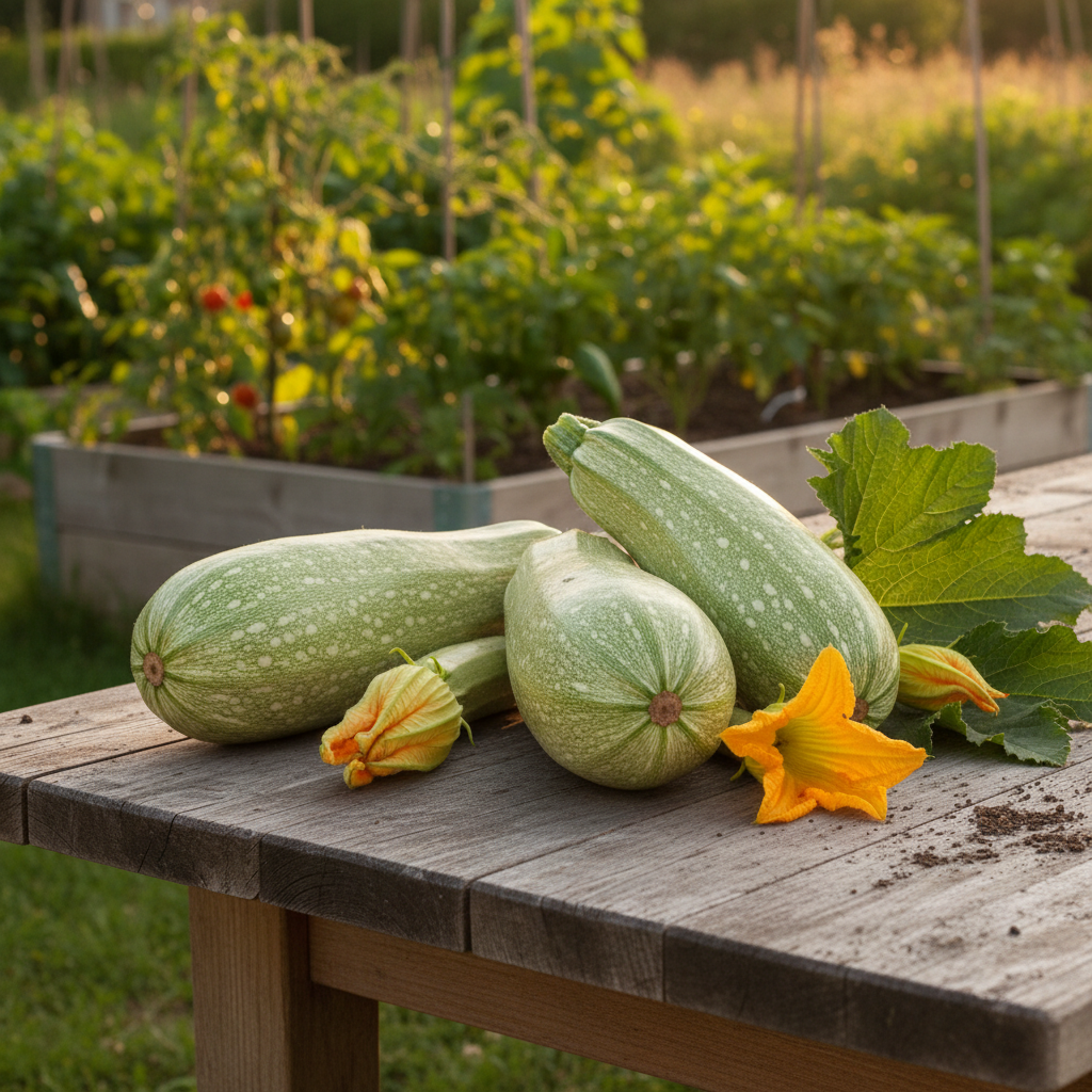 Romanesco Zucchini Harvest Shot