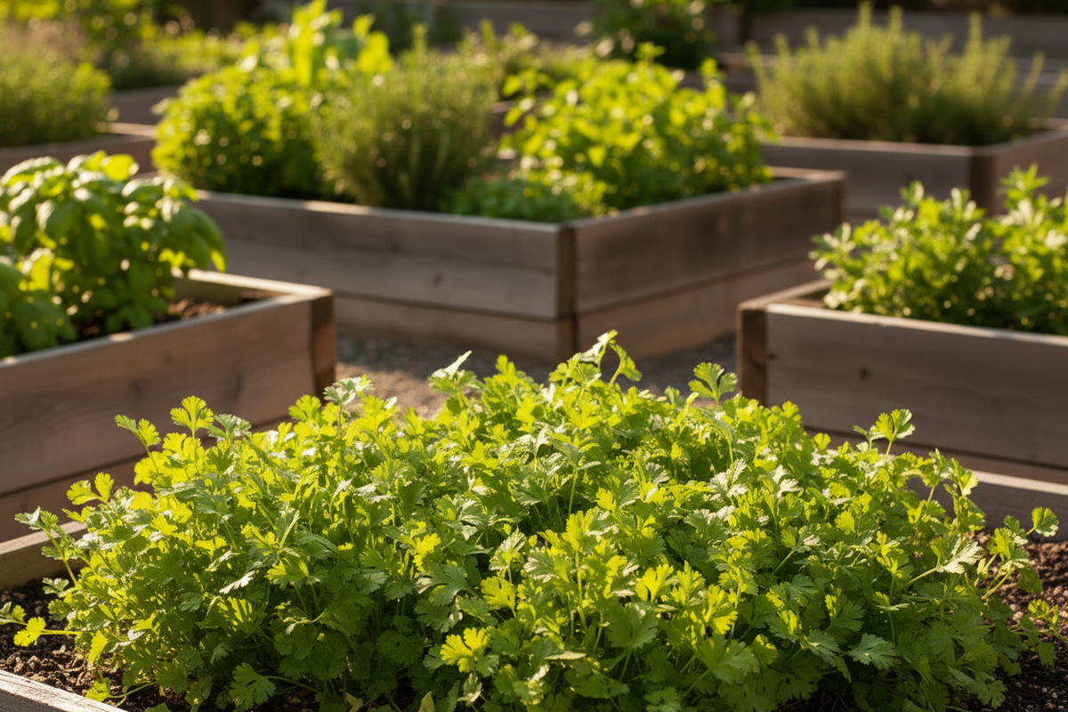 Slow Bolt Cilantro Raised Bed
