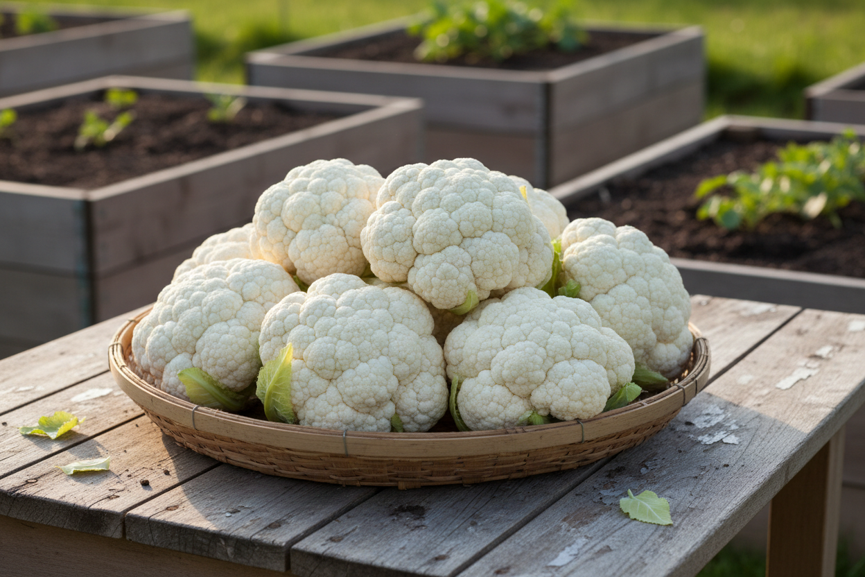 Snowball Y Improved Cauliflower Harvest Basket