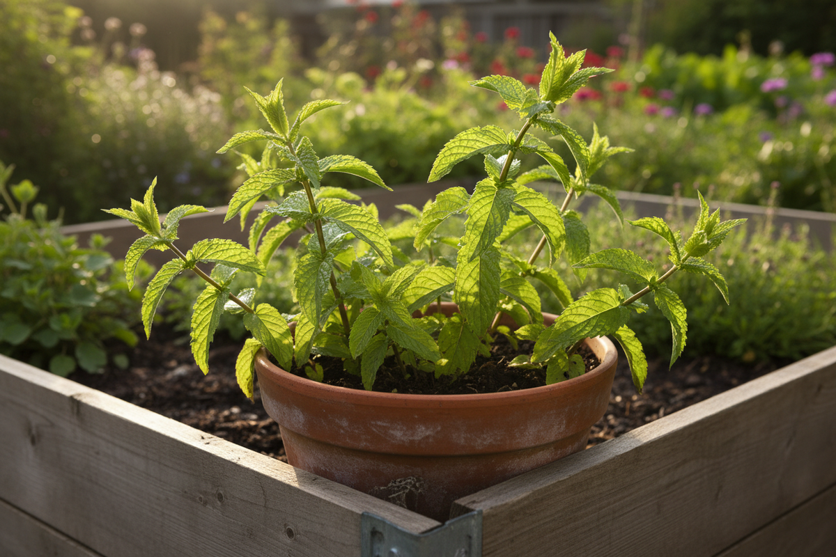 Spearmint Container Garden