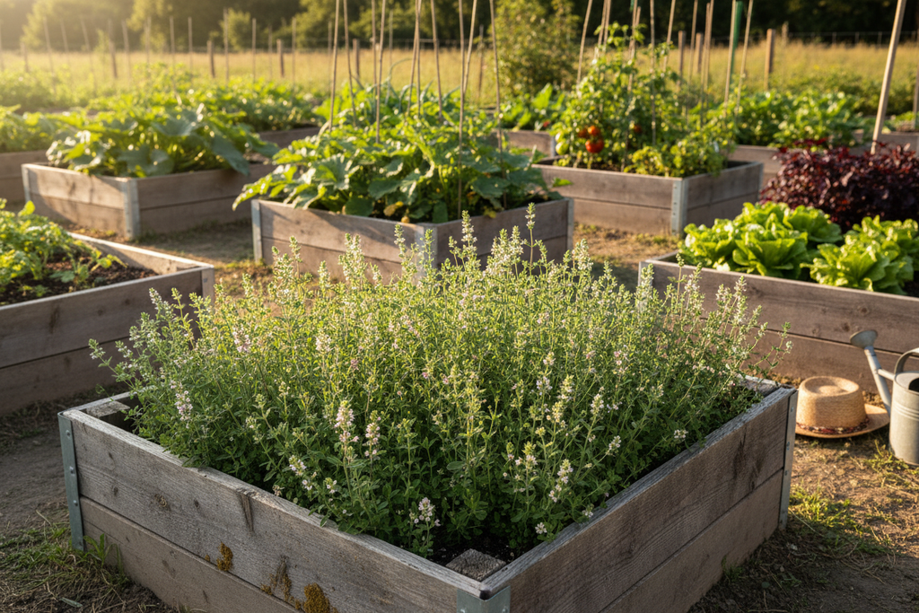 Summer Savory Raised Bed