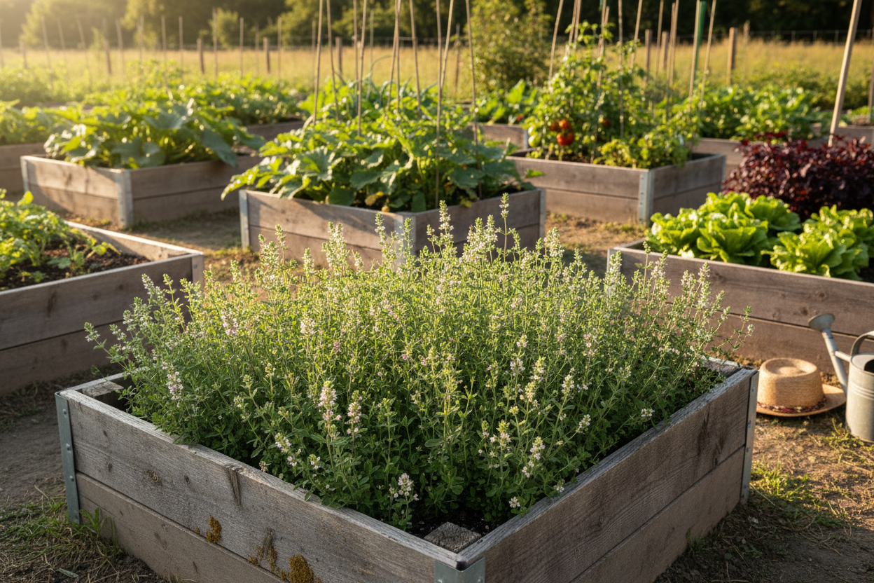 Summer Savory Raised Bed