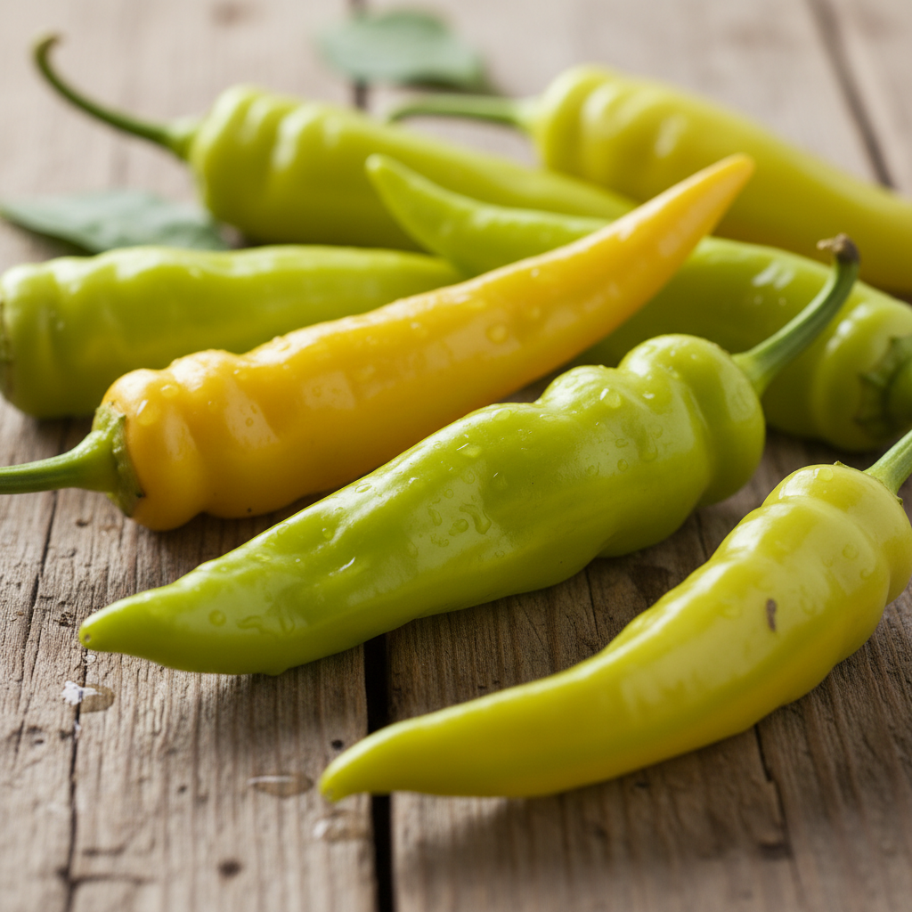 Sweet Pepperoncini harvested