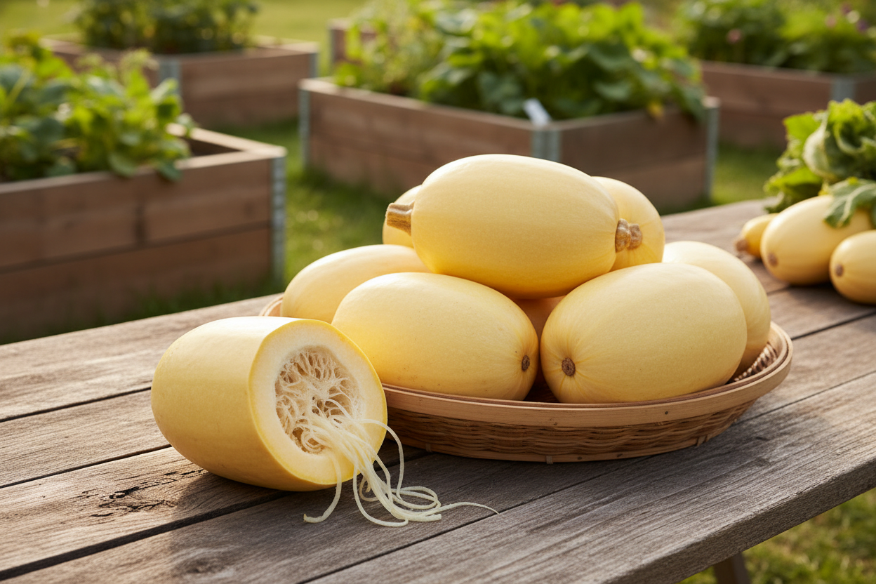 Vegetable Spaghetti Squash Harvest Basket