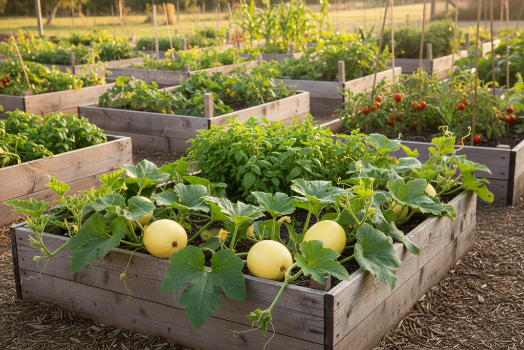 Vegetable Spaghetti Squash Raised Bed