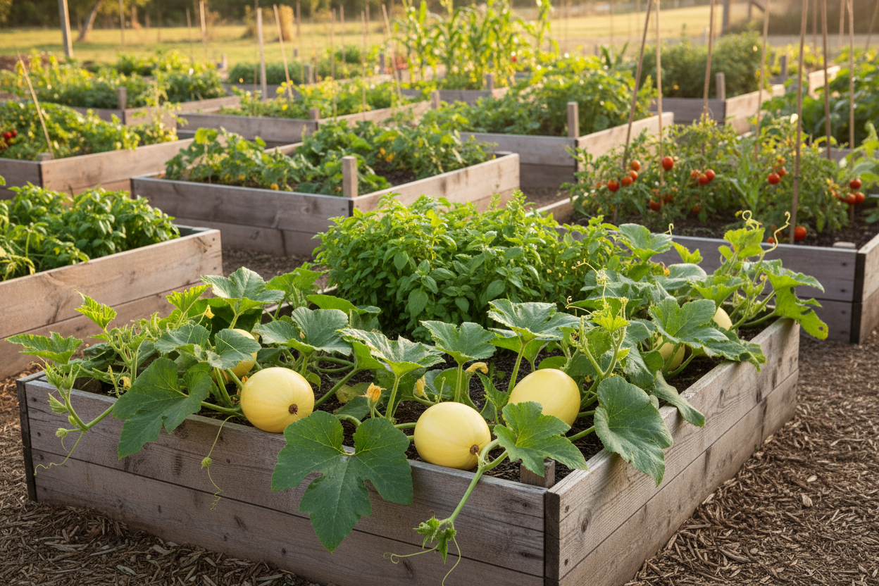 Vegetable Spaghetti Squash Raised Bed