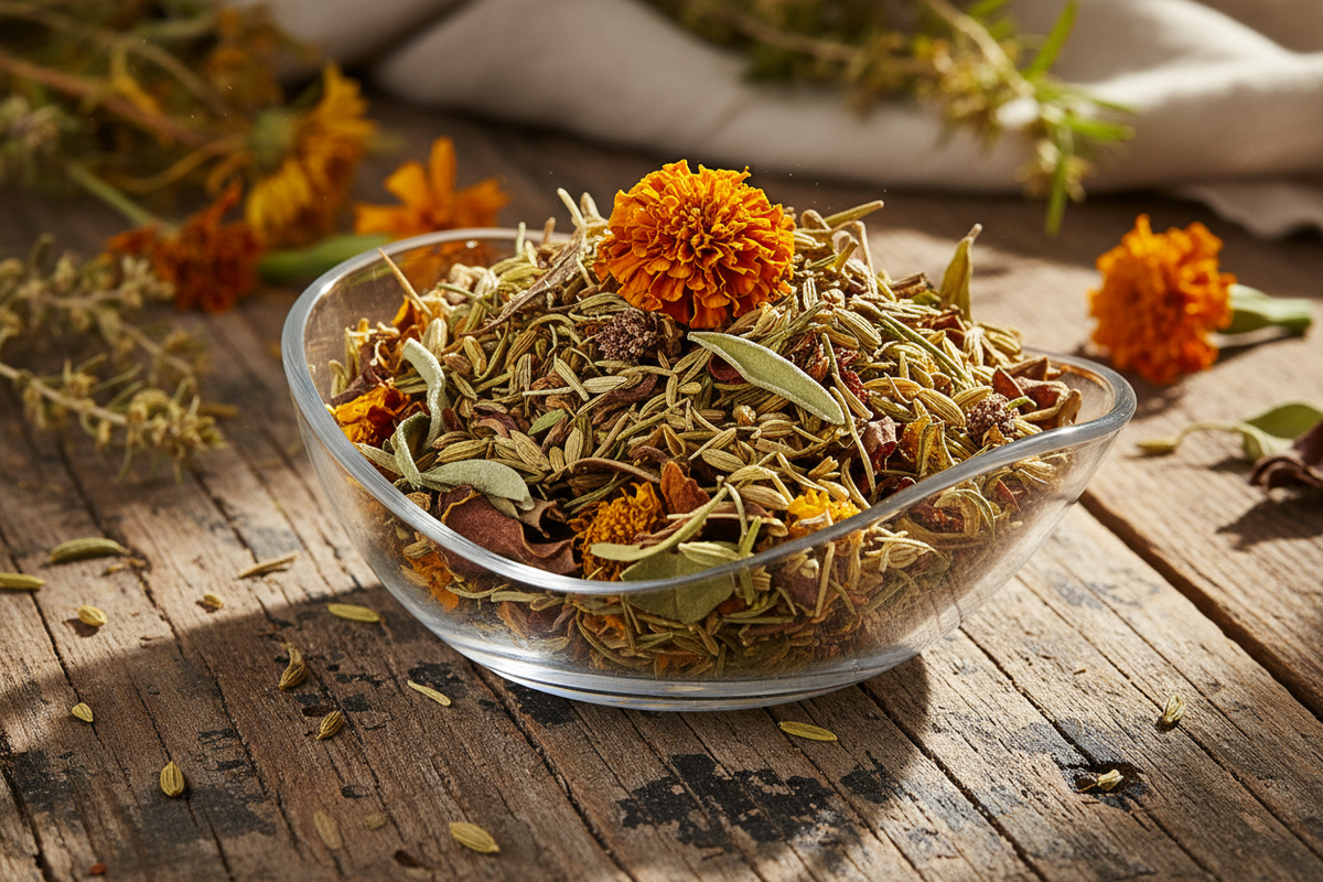 Warm & Spicy glass bowl